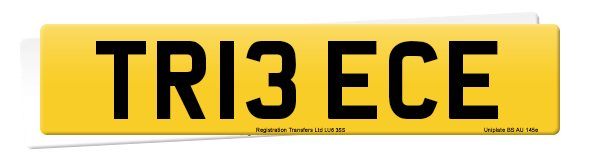 Registration number TR13 ECE